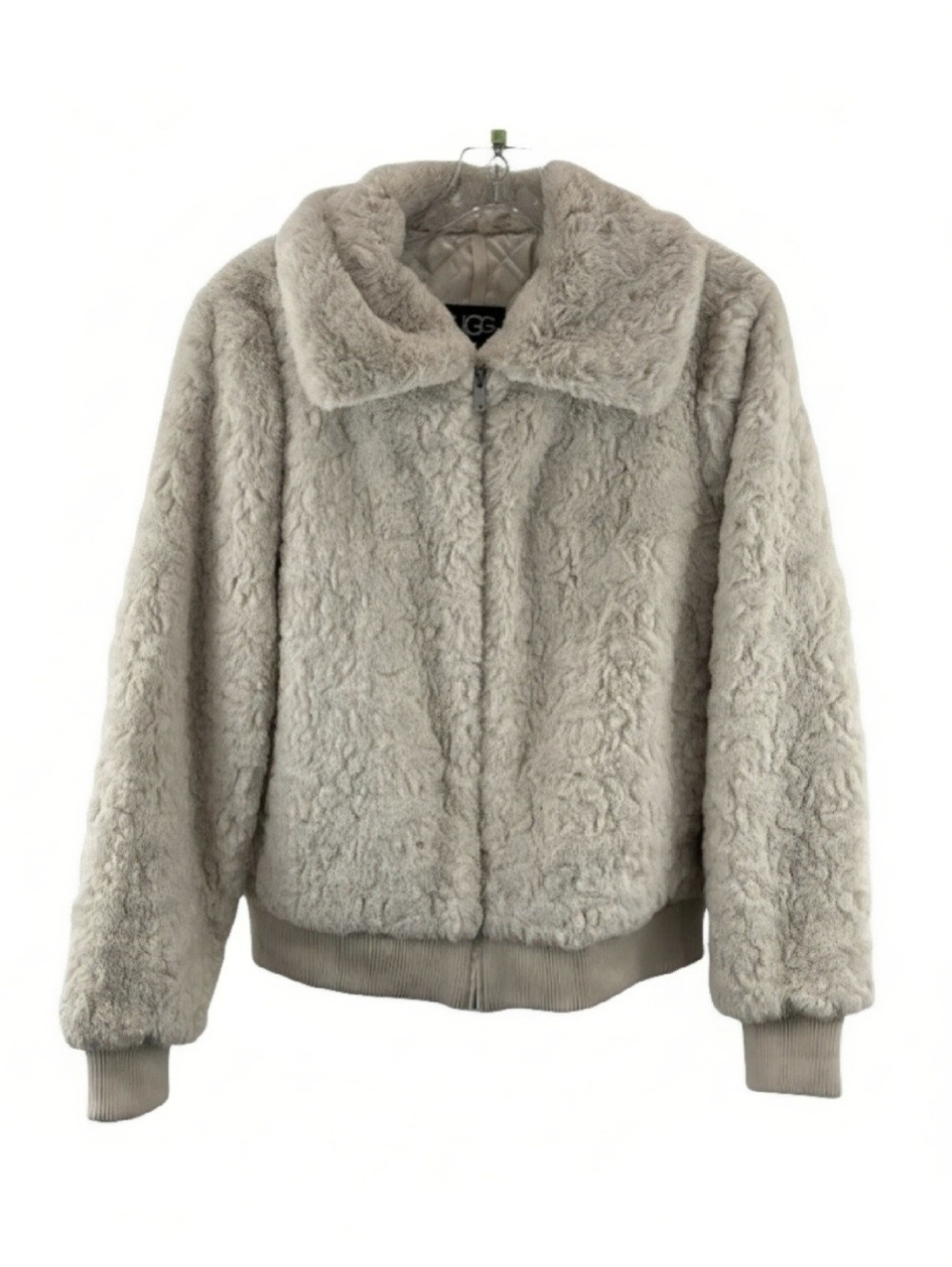 UGG RTW Faux Fur Bomber Jacket Medium New NWT